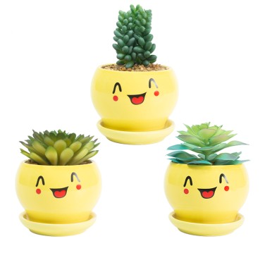 Artifi potted plant w pot, set of 3, indoor/outdoor succulent, 3.94 "