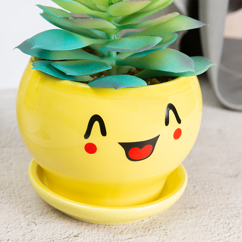 Artifi potted plant w pot, set of 3, indoor/outdoor succulent, 3.94 "