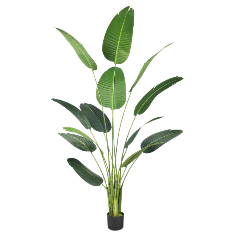 Artifi potted faux trees pot, set of 5, indoor/outdoor leaves